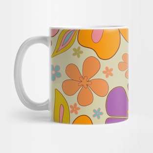 Colorful 70s flower pattern Mug